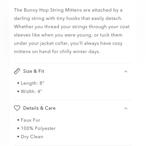 Furious Fur | Bunny Hop String Mittens - Faux  Fir - Picture 6 of 6